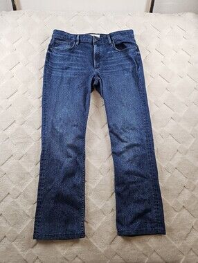 Lafayette 148 New York Mercer Kick Flare Jeans Womens 32 Blue Denim